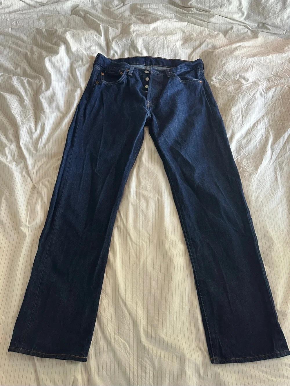Levi’s 501 Men's Dark Blue Straight-Leg Jeans - 32x32